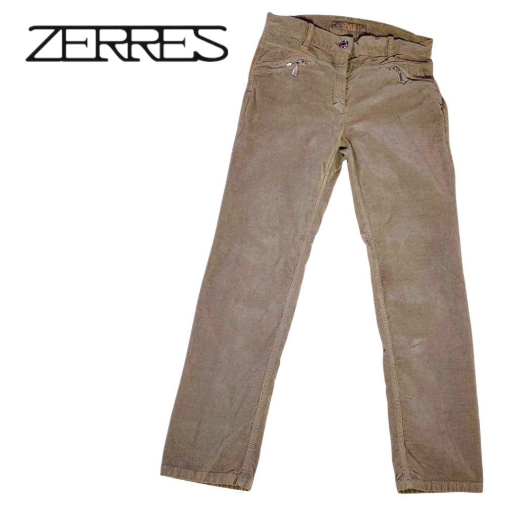 Zerres - Sleek Tan Slim Hip/Thigh Designer Trouser